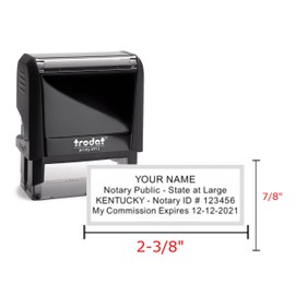 Notary Public Value Package | Modern Journal, Stamp, and Burgundy Supplies Bag | Kentucky