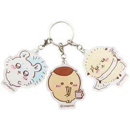 Marimo Craft Momonga Kurimonju Sea Otter 3 Row Acrylic Key Holder, Kids, Size (W x H x H): Approx. 2.2 x 2.2 inches (55 x 55 mm)