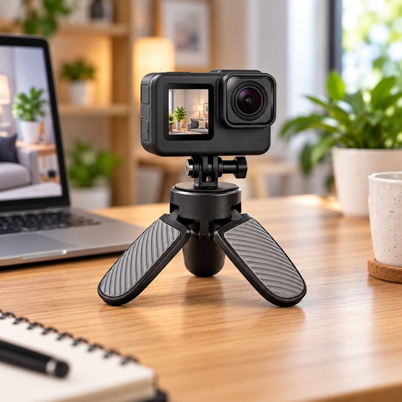 Mini Tripod Stand for Action Cameras – Compact 1/4-Inch Screw