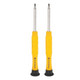 HARFINGTON 2pcs PH2.0 Mini Phillips Screwdriver 3mm Shank Cross Head 87mm Length for Small Appliances Repairs, Yellow