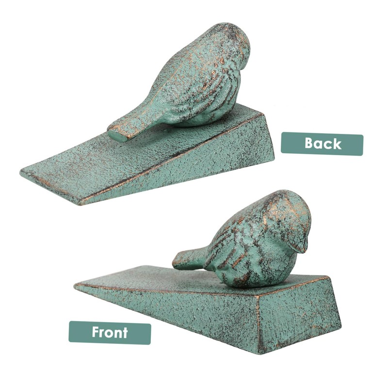 Ciieeo Outside Door Wedge Stopper Strong Cast Iron Doorstop Home