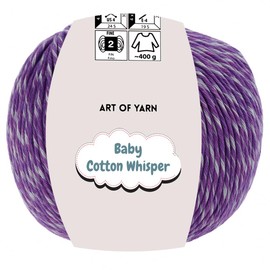 Art of Yarn Babe Cotton Whisper 50% Cotton 50% Acrylic Fine 2 Variegated Yarn Multicolor Summer for Knitting,Crocheting,Amigurumi, Baby Blankets Garments 50g(1.76 Oz),165m(180.44 Yds) 1 Skein 95218