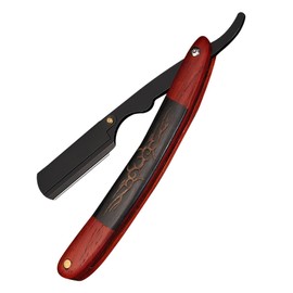 TOVINANNA Vintage Ebony Barber Kit Men's Face Razor Barber Straight Razor Shaving Blade Holder Stylish Grooming Tool
