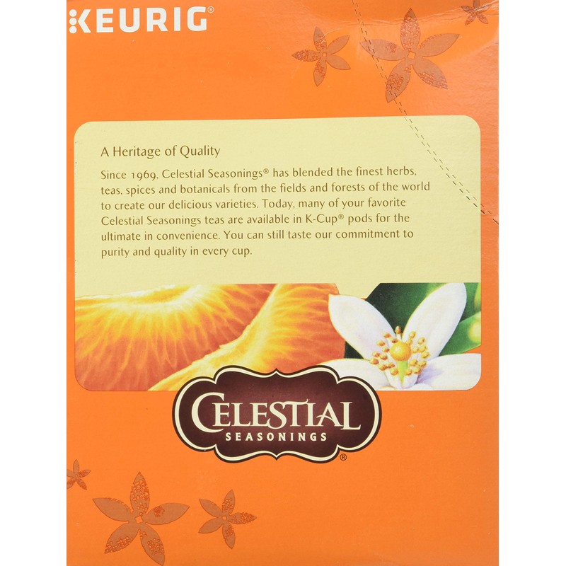 Celestial Seasonings Mandarin Orange Spice Herbal Tea, K-Cup Portion Pack