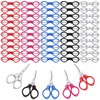 50 Pcs Mini Folding Scissors Small Foldable Travel Stainless Steel