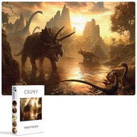 Cruny Puzzle for Adults 1000 Pieces - Jigsaw Puzzle 1000 Pieces Adult Ideal on a Puzzle Mat or Puzzle board - Relaxing Adult Jigsaw Puzzles 1000 Pieces & Great 1000 Piece Puzzles for Adults (Dinosaur)
