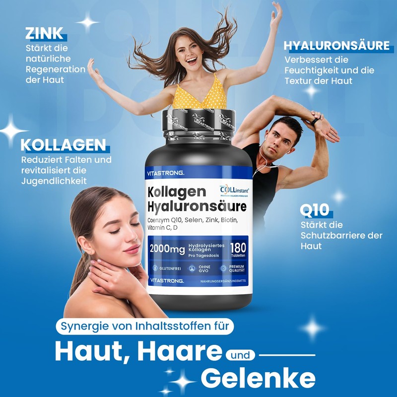 Vitastrong Collagen Complex Type I & III with Hyaluronic Acid