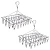 Skroad 2 Pack Stainless Steel Sock Drying Rack with 72