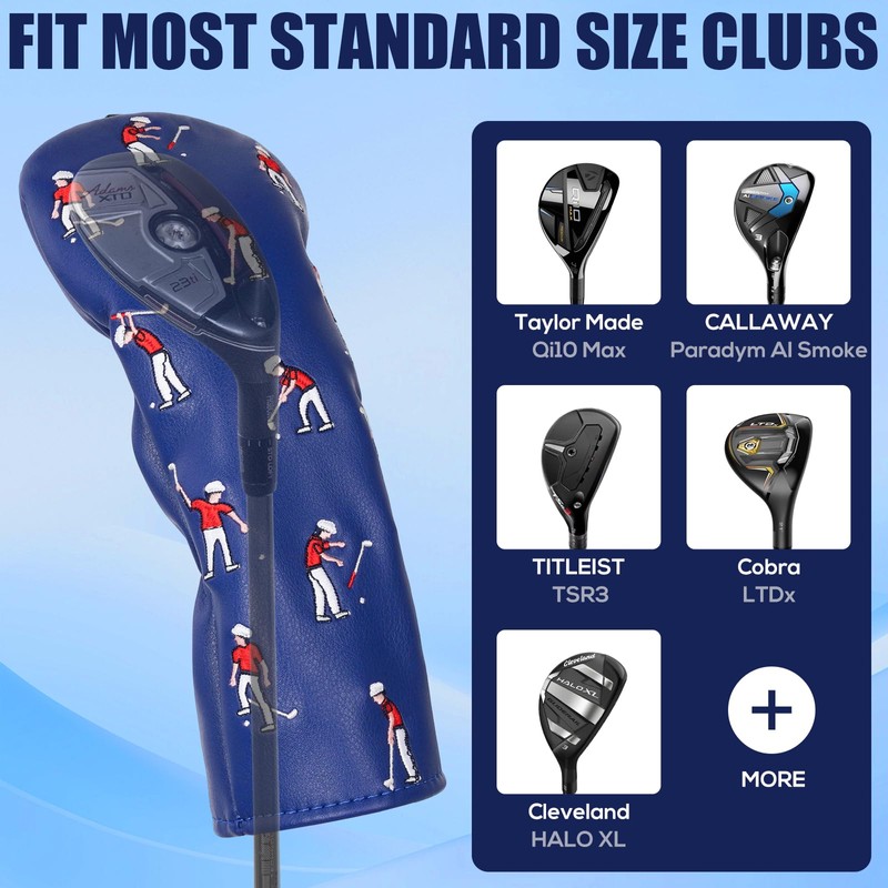 Golf Club Head covers Hybrid Utility Rescue with Interchangeable Number