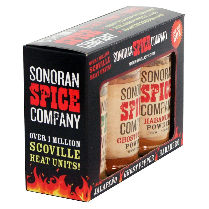 Sonoran Spice Ghost Pepper, Habanero, Jalapeno Powder Hot Box