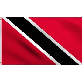 DMSE Trinidad and Tobago The Sun-Sea-Sand Banner Flag 2X3 Ft Foot 100% Polyester 100D Flag UV Resistant (2' X 3' Ft Foot)