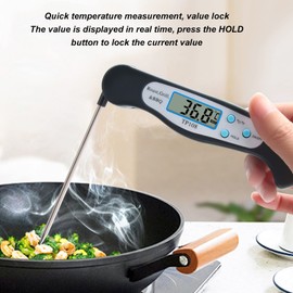 Food Thermometer, Foldable Meat Thermometer with Multiple Angles, Fast Digital Food Thermometer for Cooking