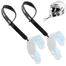 2 Pack Tether for Mouth Guard, Strap Only, Universal Replacement Strap for Mouth Guard for Football, Boxing, Taekwondo, Hockey, Basketball, Lacrosse, Rugby Matches Helmet (Black)