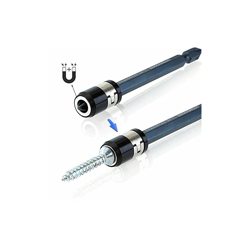 Comimark 2Pcs Magnetic Ring Strong Magnetizer Screwdriver Electric Hex Bit