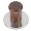 Wood Handle Coffee Tamper Stainless Steel Press Detachable Flat Base