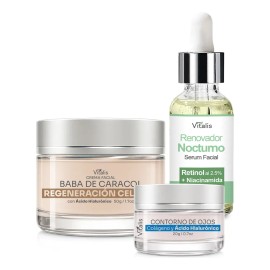 Kit Vitalis Baba De Caracol Y Colágeno Sérum Antiedad
