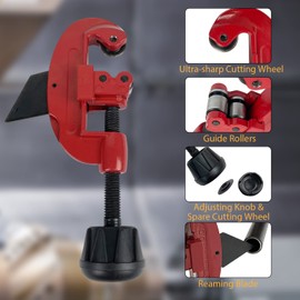 Sutekus Brake Line Flare Tool Double Flaring Tool Kit Single Flares for Automotive Brake Line Replacement Brake Repair (Double Flare)