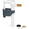 Toilet Cistern Fill Valve, Inlet Valve, Side Supply 1/2" Brass