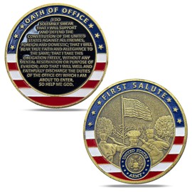 Army Oath of Office and First Salute Challenge Coin – Patriotic U.S. Military Coin