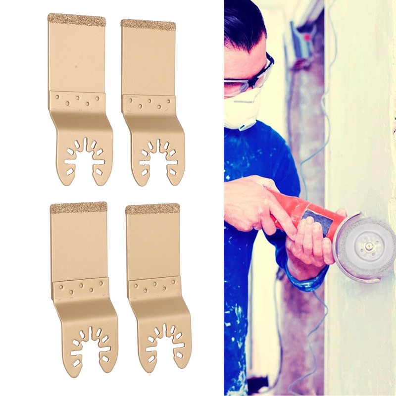 4PCS Oscillating Saw Blade Diamond Cemented Carbide 1.3in Wood Multitool
