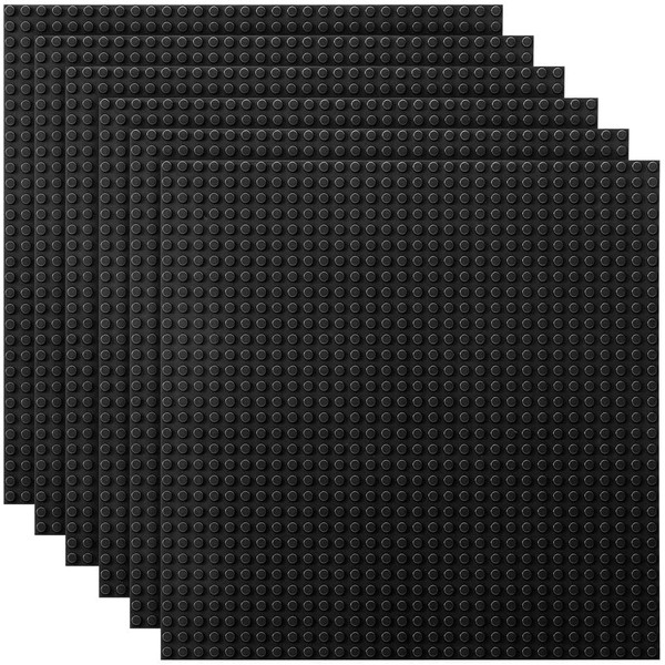 Lekebaby 10"x10" Universal Building Baseplates - 6 Pack Interlocking Base