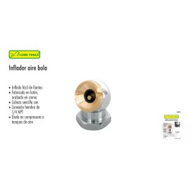Lion Tools Inflador De Carro Bola Laton Hembra