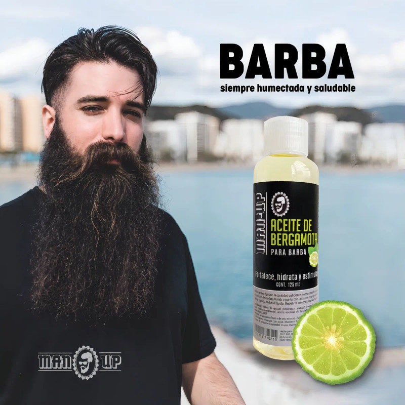 Manup Crecimiento De Barba Aceite De Bergamota 125 Ml Kit