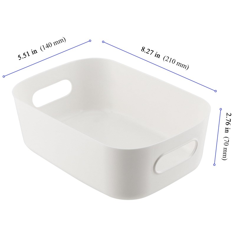 YUENPUN 10 PCS White Plastic Storage Organiser, Small White Plastic