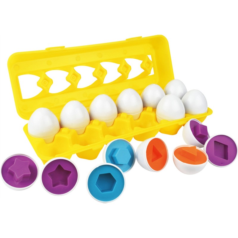 Matching Eggs Toddler Toys Color and Shape Recognition Match Toys
