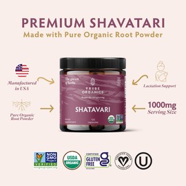 TRIBE ORGANICS Organic Shatavari Herbal Supplement - Hormonal Balance | Women’s Reproductive Health | Lactation | Immune & Inflammatory Support - Non-GMO USDA Organic 120 Vegan Capsules