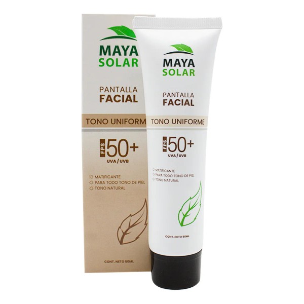 Protector Solar Facial Mineral con Color Maya Solar FPS 50+