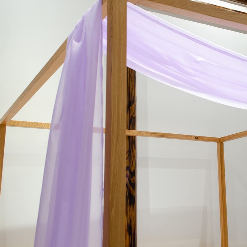 Linentalks Canopy Bed Scarf, Luxury Sheer Bed Canopy Scarf, Sheer