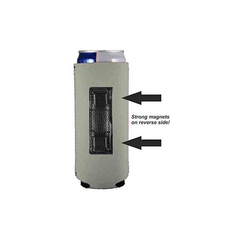 Send It Magnetic Slim Can Coolie (Gray, 2 Pack)