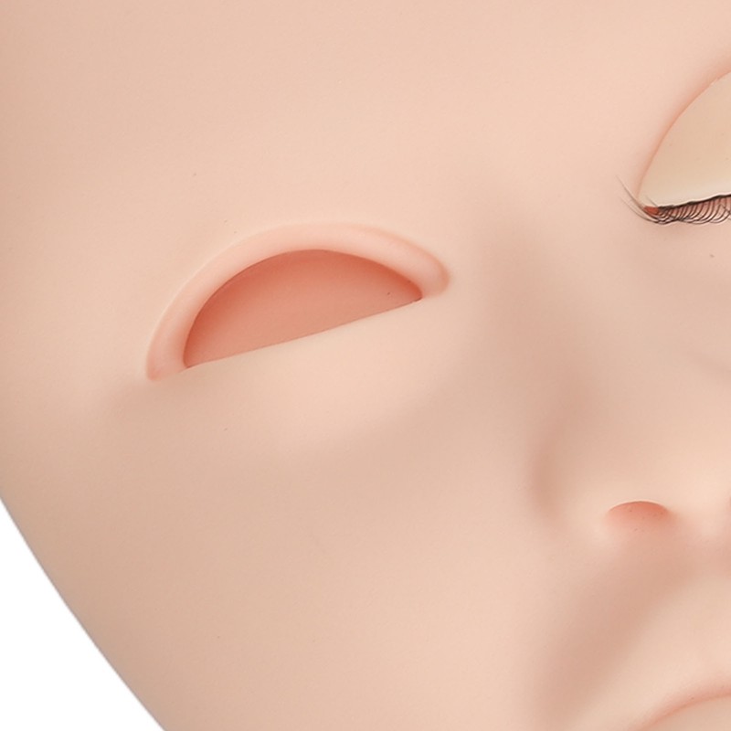 Lash Mannequin Face 3 Pairs Removable Eyelids Eyelash Extension Practice