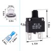 mxuteuk 5Pcs 10Amp Circuit Breakers Push Button Manual Reset 125/250V