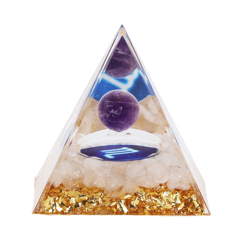 Constellation Pyramid Stone for Positive Energy Reduce Stress Chakra Resin