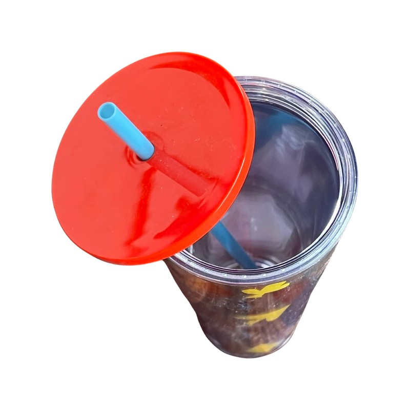 Starbucks Las Vegas Venti Lucky 777 Tumbler Orange Lid &