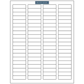 Premium Life White Self Adhesive Labels (Word Sizes) White Matte Permanent Adhesive for Laser and Inkjet Printers (1.75" x .50" - 80 Per Page | 300 Sheets)