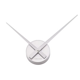 Present Time, Wall clock, Silver, 36 cm l x 12.4 cm x 6 cm h