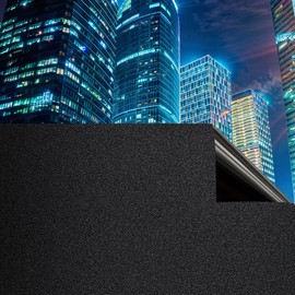 DIFIT Blackout Window Film for Privacy Black Out Windows Covering Privacy Frosted Static Cling Room 100% Darkening Window Tinting Film Removable Window Tint for Home Door, 11.8 x 78.7in / 30cm x 200cm