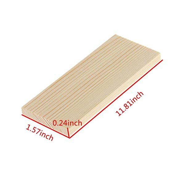 10 Pieces 30 cm Pine Wood Rectangle Board fit for Craft Painting Modelling Fretwork Engraved Home Decor