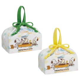 Skater KB7W-A Snoopy Brothers Lunch Drawstring Bag, Set of 2