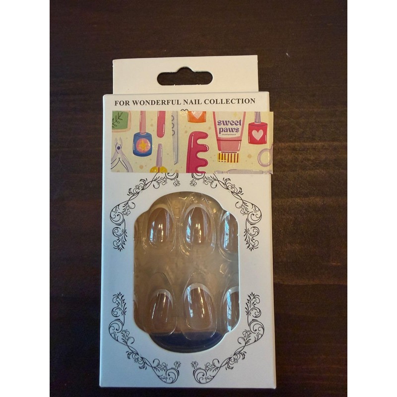 SweetPaws Uñas Press On Uñas Francesas estilo Hailey Bieber Hechas