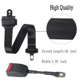 Podoy Golf Cart Seat Belts Kit Universal Retractable for Golf Carts Compatible with E-ZGO TXT&RXV and Club Car DS 42" Seat Belts kit (Set of 2)