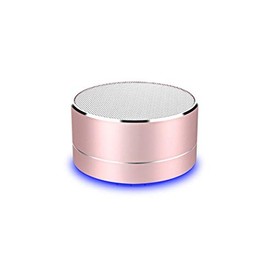 Metal Bluetooth Speaker for Wiko Y60 Smartphone USB Port TF Card Auxiliary Speaker Micro Mini (Pink)
