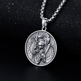 Viking Pendant Necklace with Tree of Life 925 Sterling Silver Tree of Life Chain Viking Runes Amulet Chain Nordic Viking Jewellery Gifts for Men Women, Sterling Silver