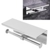 Stainless Steel Toilet Paper Holder with Shelf Self Adhesive Punch