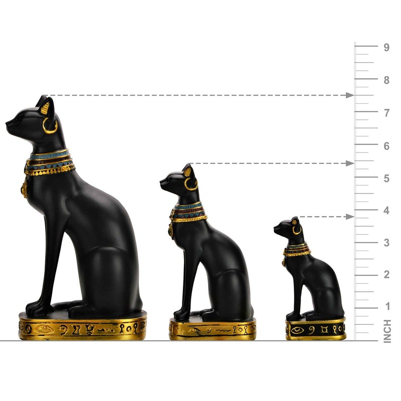 NileCart Egyptian Bastet Collectible Figurine Cat Goddess Statue - Made