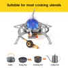 SWAWIS 3500 W Wind Protection Camping Stove Piezo Ignition Foldable