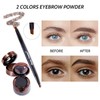 Music Flower Gel Eyeliner Eyebrow Powder, Black and Brown Waterproof
